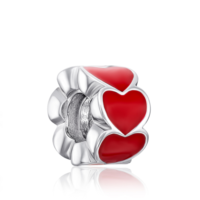 Срібна намистина шарм з емаллю. Артикул 35149/12/1/392