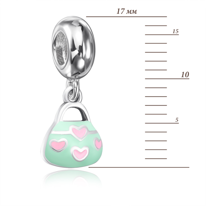 Срібна підвіска  у вигляді сумки G2616-P/12/1453