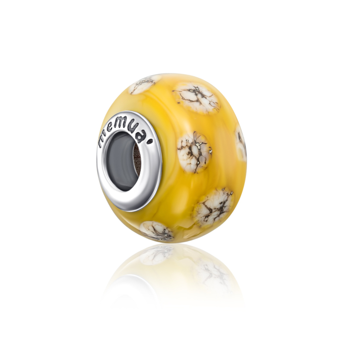 Срібна намистина шарм з муранським склом. Артикул GPN10091-P/12