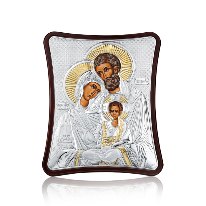 Срібнна ікона «Св. Сімейство» в рамці. Артикул MA/E1405/1X