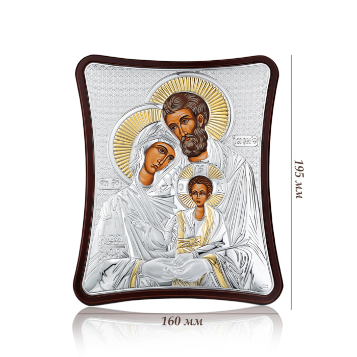 Срібнна ікона «Св. Сімейство» в рамці. Артикул MA/E1405/1X