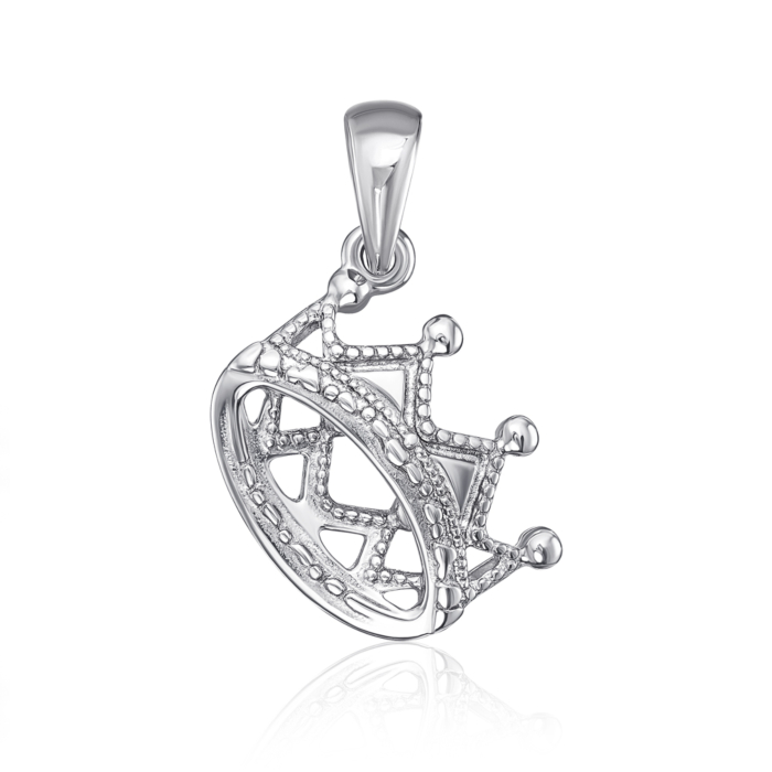 Срібна підвіска «Корона» без вставки. Артикул с35010