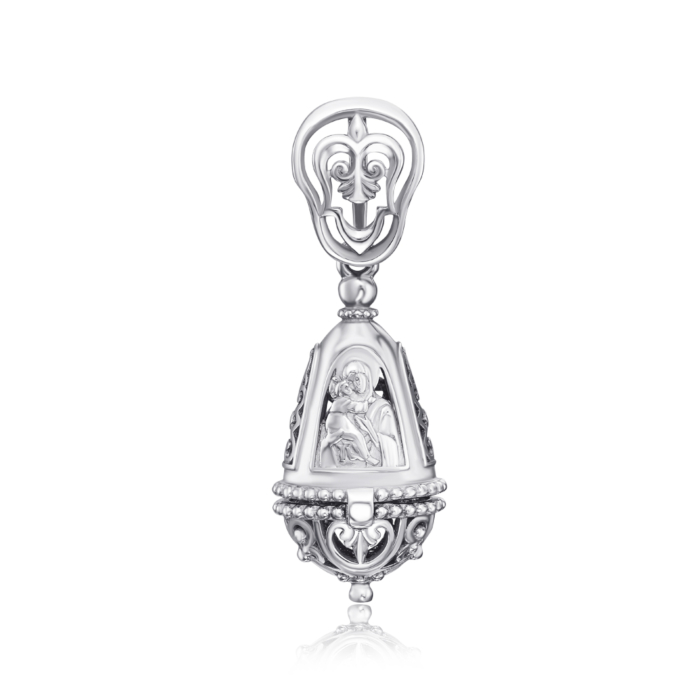 Серебряная подвеска-ладанка без вставки. Артикул 35259/12/1