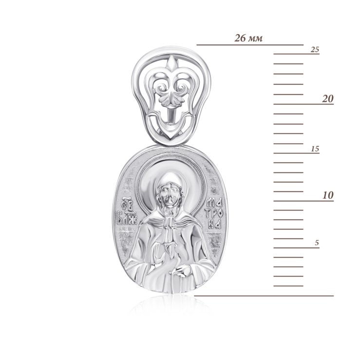 Срібна підвіска-ладанка без вставки. Артикул 35260/12/1