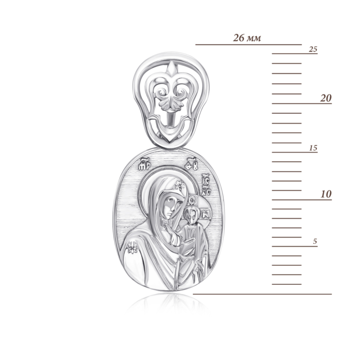 Срібна підвіска-ладанка без вставки. Артикул 35261/12/1