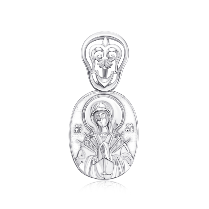 Серебряная подвеска-ладанка без вставки. Артикул 35262/12/1