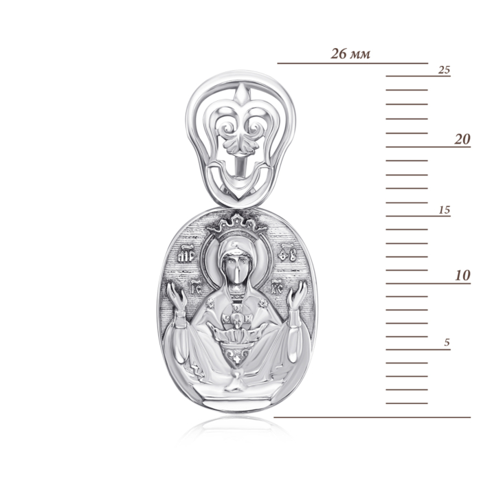 Срібна підвіска-ладанка без вставки. Артикул 35263/12/1