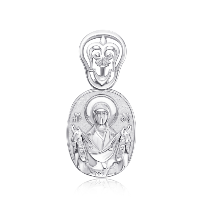 Серебряная подвеска-ладанка без вставки. Артикул 35265/12/1