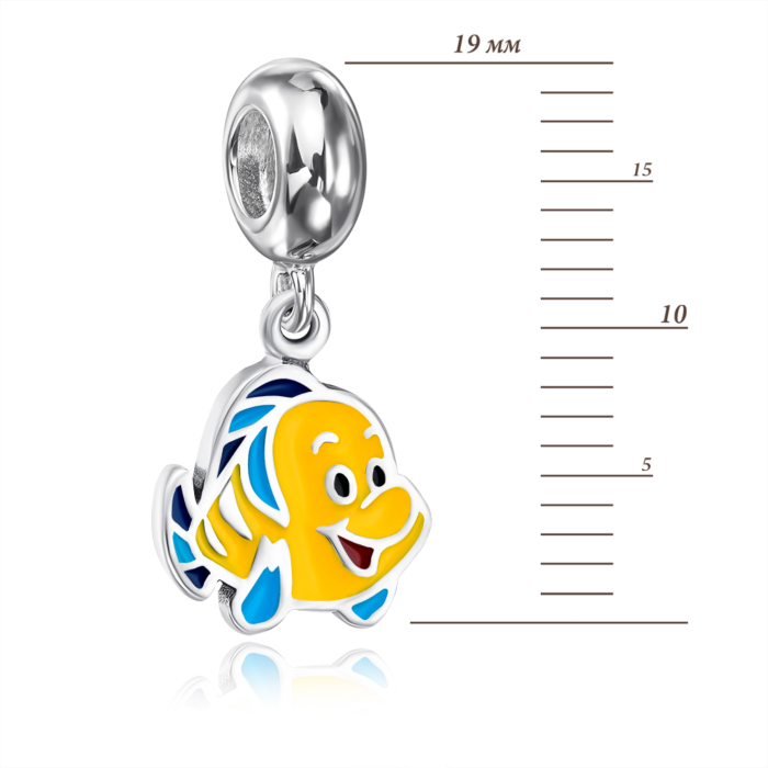 Срібна підвіска «Рибка» з емаллю. Артикул G2382-P/12/898