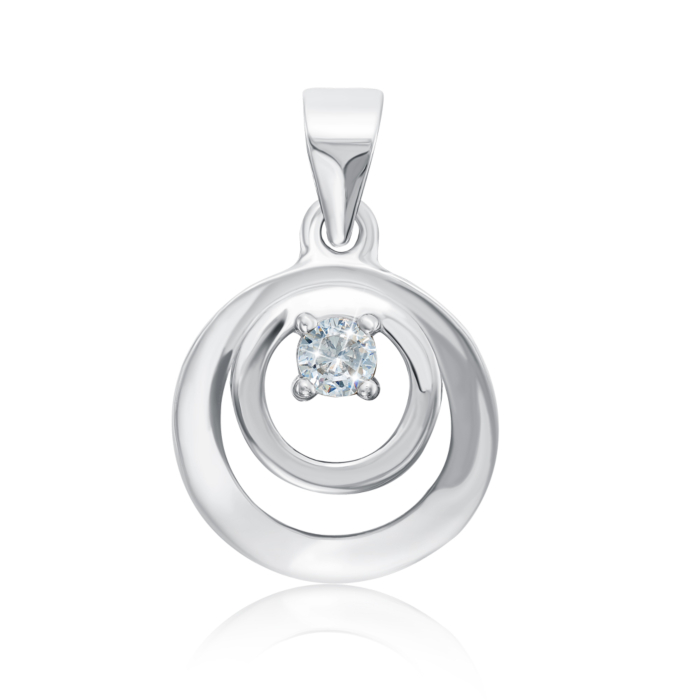 Срібна підвіска з фіанітами. Артикул 2P12831-P/12/1