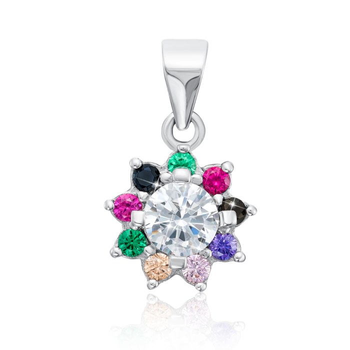 Срібна підвіска з фіанітами. Артикул 2P21325-P/12/1550