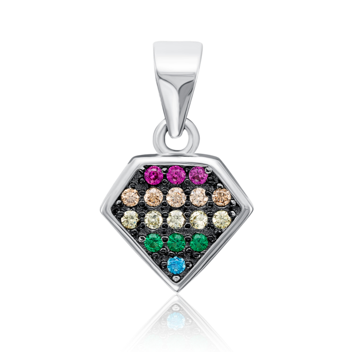 Срібна підвіска з фіанітами. Артикул 2S14438-P/12/3521