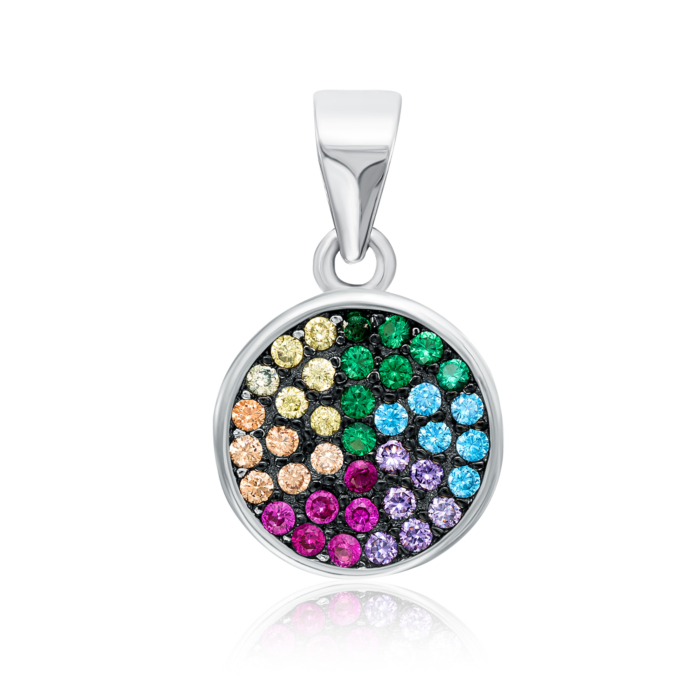 Срібна підвіска з фіанітами. Артикул 2S14451-P/12/3529