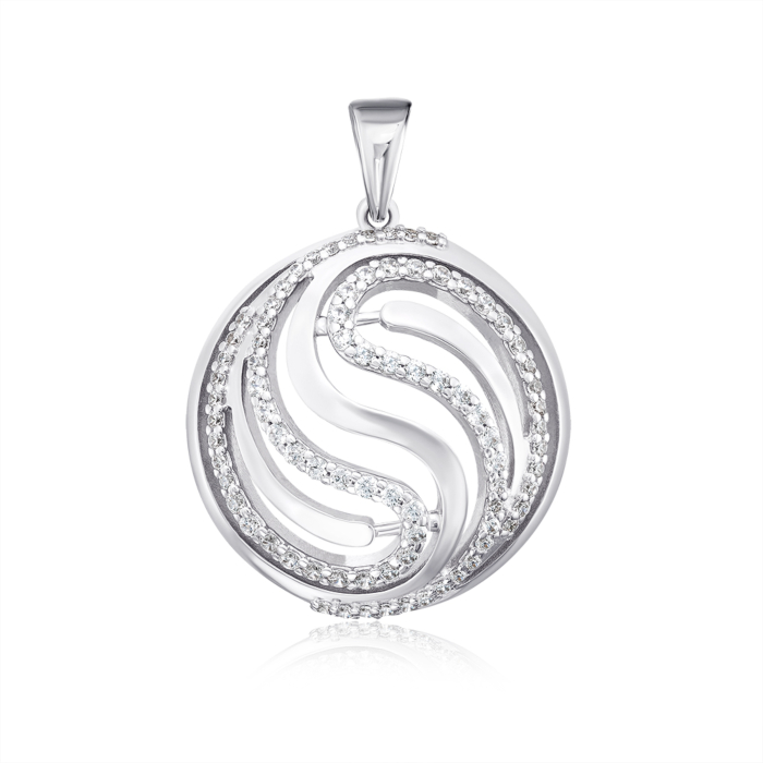 Серебряная подвеска с фианитами. Артикул 35311/12/1/36