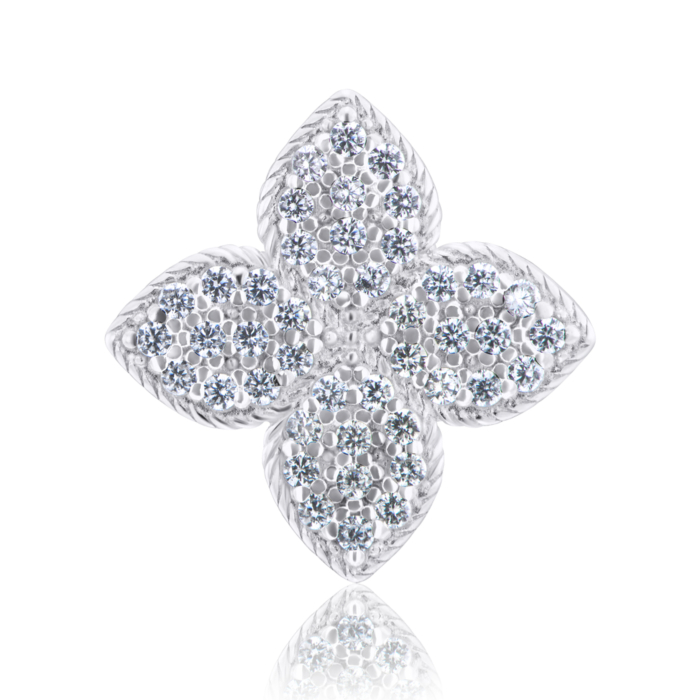 Срібна підвіска з фіанітами. Артикул 35338/12/1/1