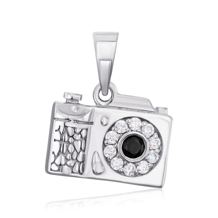 Срібна підвіска з фіанітами. Артикул 35677/12/1/3985