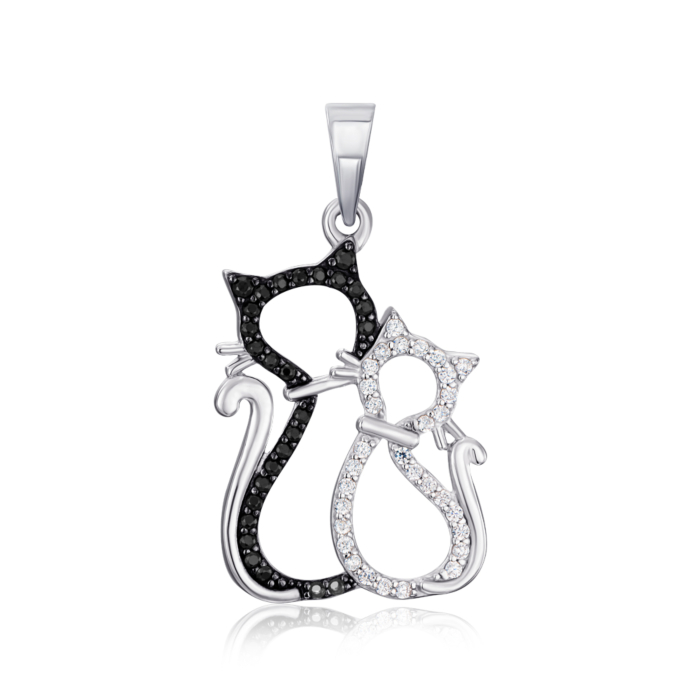 Срібна підвіска з фіанітами. Артикул 35687/12/1/12