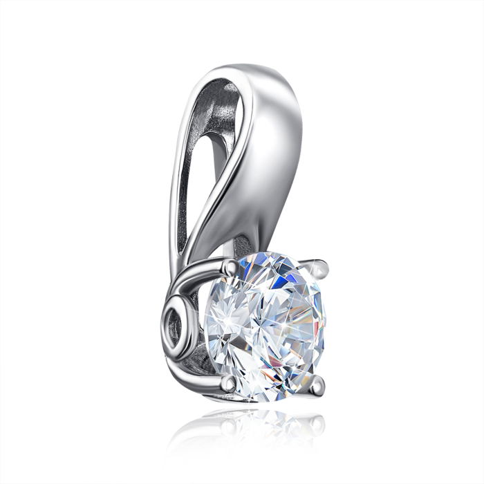 Срібна підвіска з фіанітами S. Артикул 35144/12/1/86
