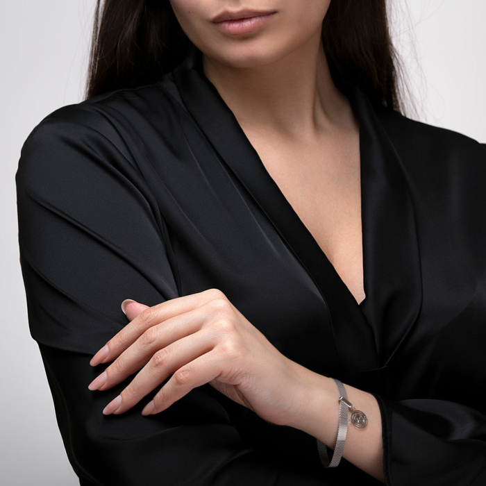 Срібна підвіска шарм без вставки. Артикул HSD-1813-D-P/12