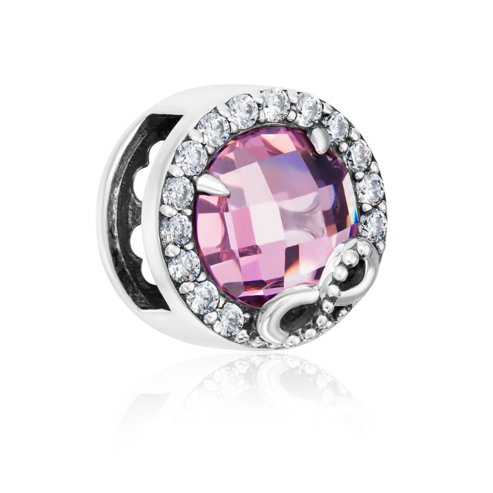 Срібна підвіска-шарм з фіанітами. Артикул HSZ-1411-D-P/12/1