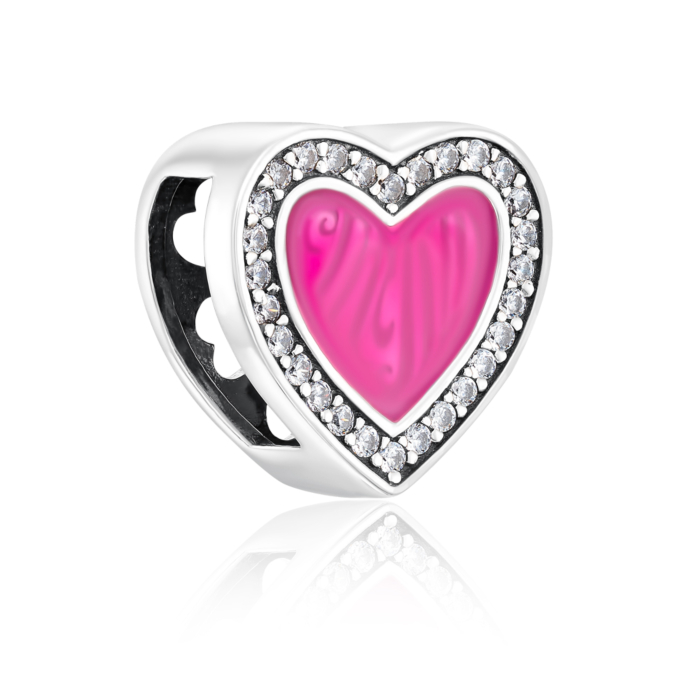 Срібна підвіска-шарм з фіанітами. Артикул HSZ-1413-D-P/12/563