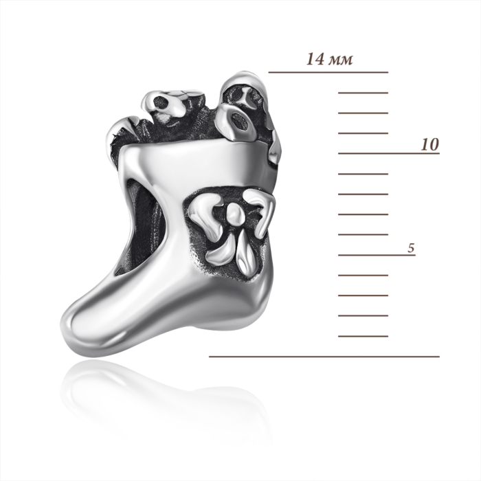 Срібна підвіска шарм без вставки. Артикул QPBAJ00732-P/12