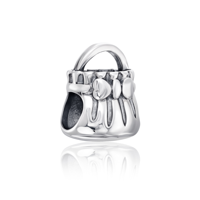 Срібна підвіска шарм «Сумка». Артикул 35207/12/4