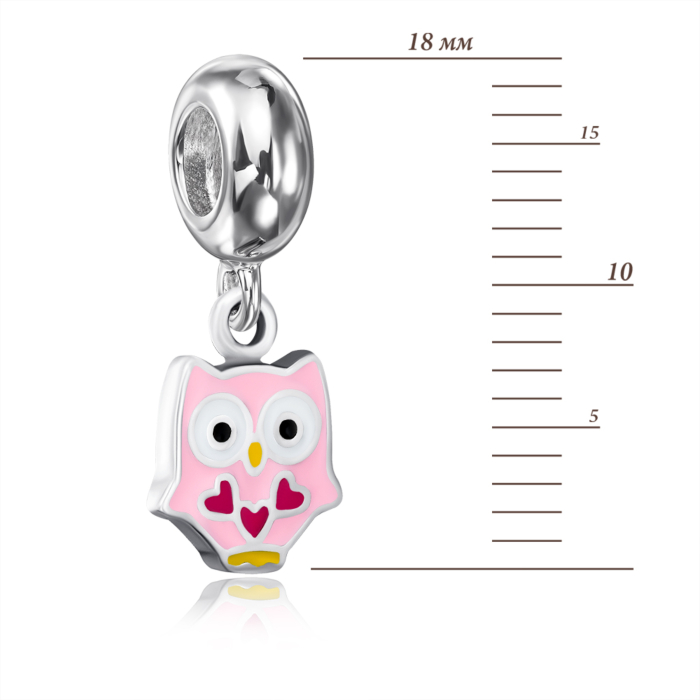 Срібна підвіска «Сова» з емаллю. Артикул G1595-P/12/849