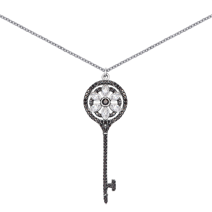 Срібний ланцюжок з підвіскою «Ключик». Артикул YNC8766-L/12/1