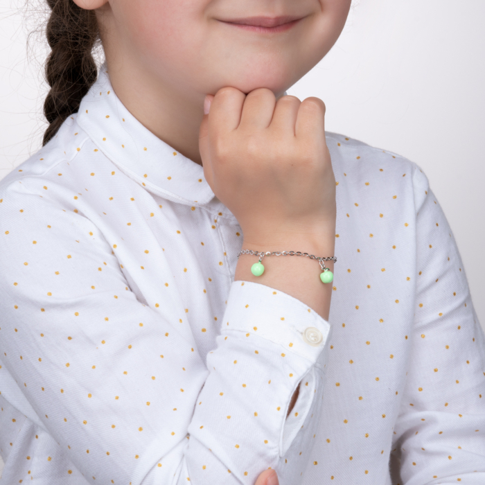 Срібний браслет з емаллю. Артикул 2F18945-B/12/3945