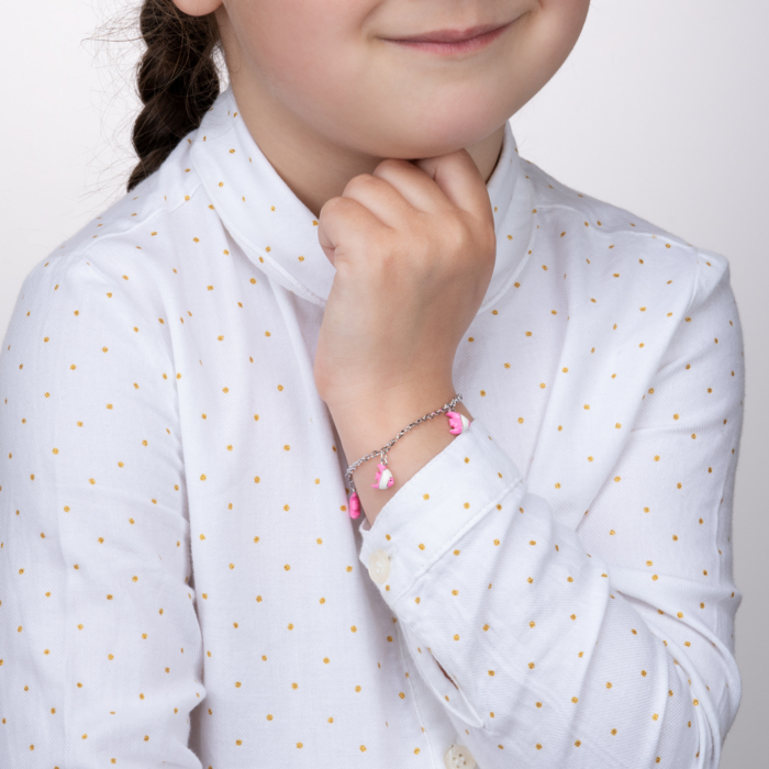 Серебряный браслет с эмалью. Артикул 2F18989-B/12/1310