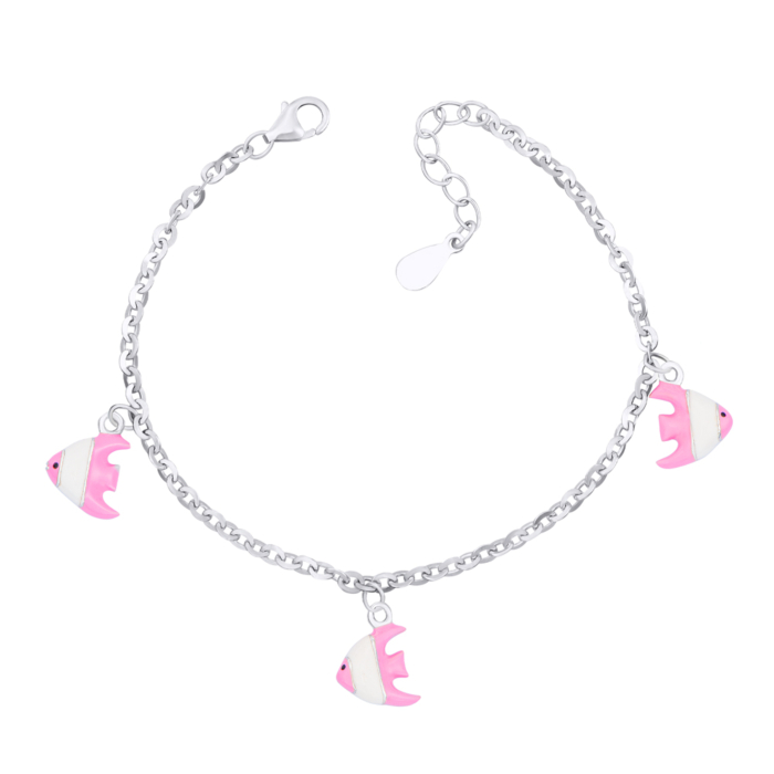 Серебряный браслет с эмалью. Артикул 2F18989-B/12/1310