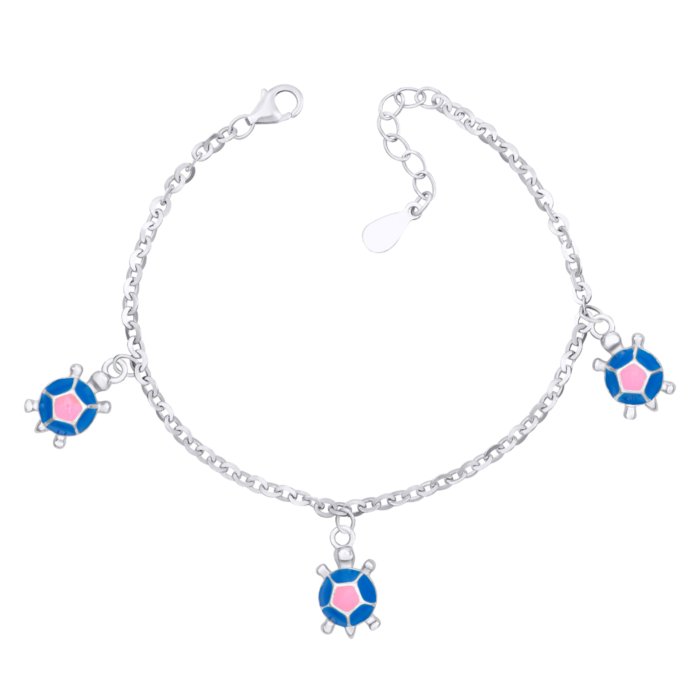 Серебряный браслет с эмалью. Артикул 2F19489-B/12/1215