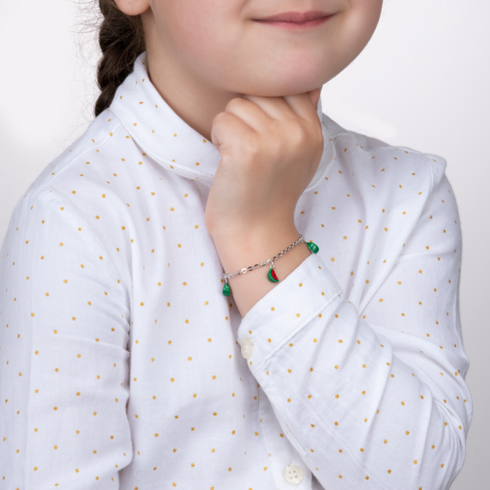 Срібний браслет з емаллю. Артикул 2F19535-B/12/469