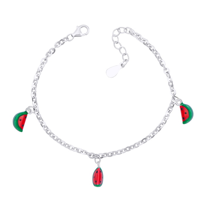 Серебряный браслет с эмалью. Артикул 2F19535-B/12/469