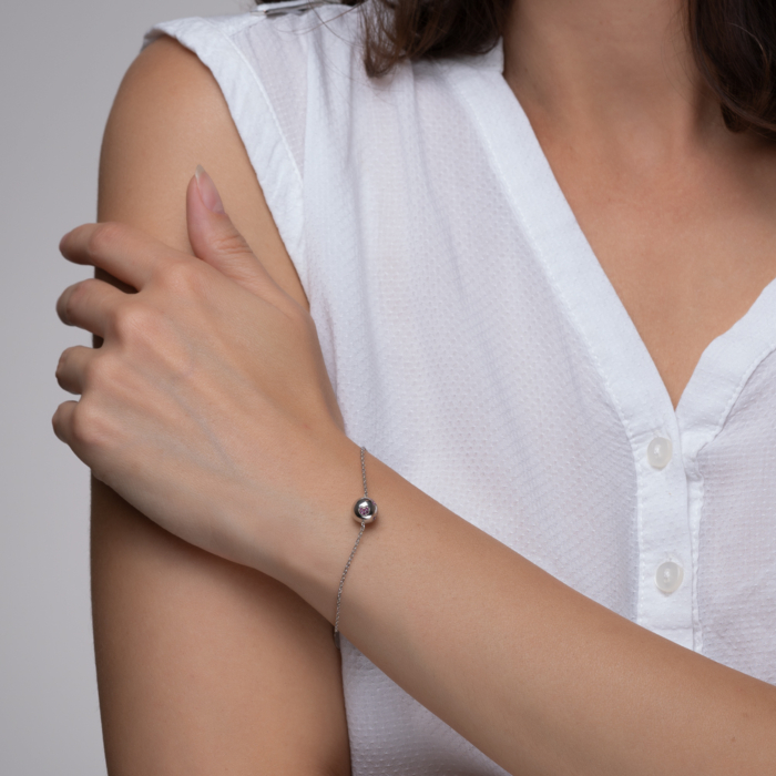 Срібний браслет з фіанітами. Артикул MB11322AA-B/12/1