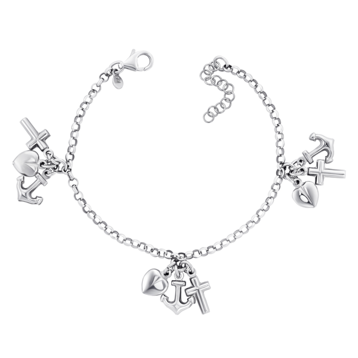 Серебряный браслет с подвесками. Артикул BCHXD000011-B/12