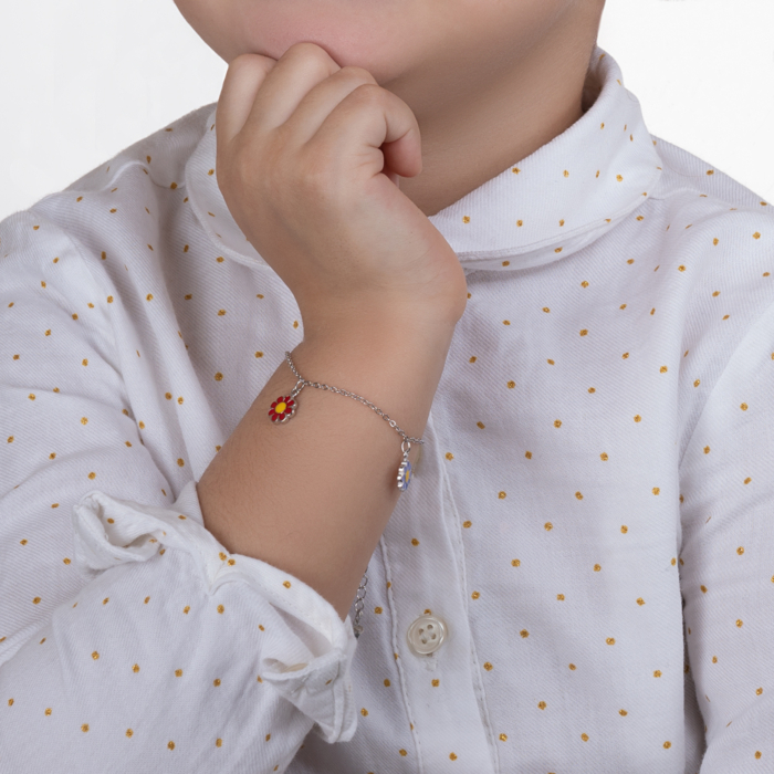 Срібний браслет з підвісками. Артикул H2097-B/12/3615