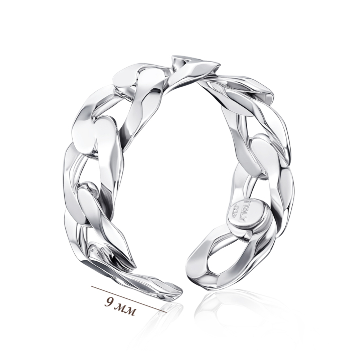 Срібна каблучка без вставки. Артикул ASCXX000019-R/12