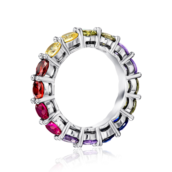 Срібна каблучка з фіанітами. Артикул 2R32550-R/12/3601