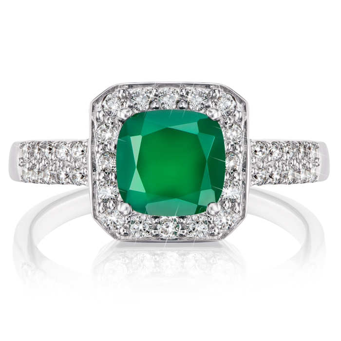 Срібна каблучка з агатом. Артикул GRE1690-R/12/6221