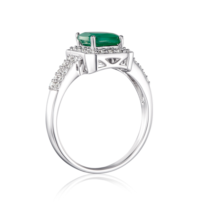 Срібна каблучка з агатом. Артикул GRE1690-R/12/6221