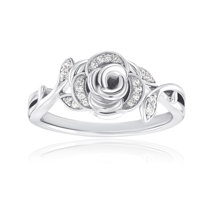 Серебряное кольцо с фианитами. Артикул ML13988A-R/12/1