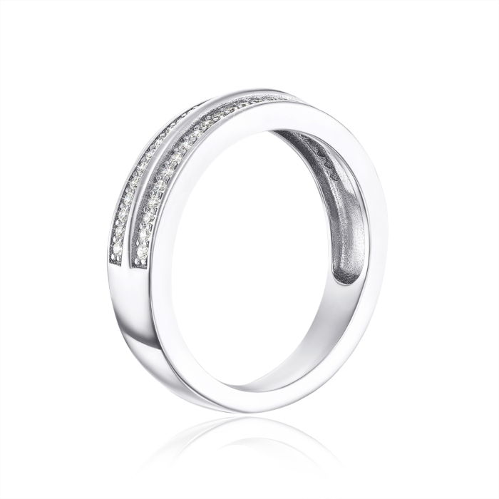 Серебряное кольцо с фианитами. Артикул ML14115A-R/12/1