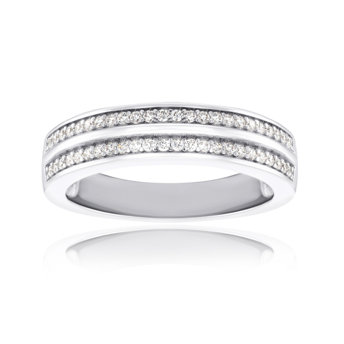 Серебряное кольцо с фианитами. Артикул ML14115A-R/12/1