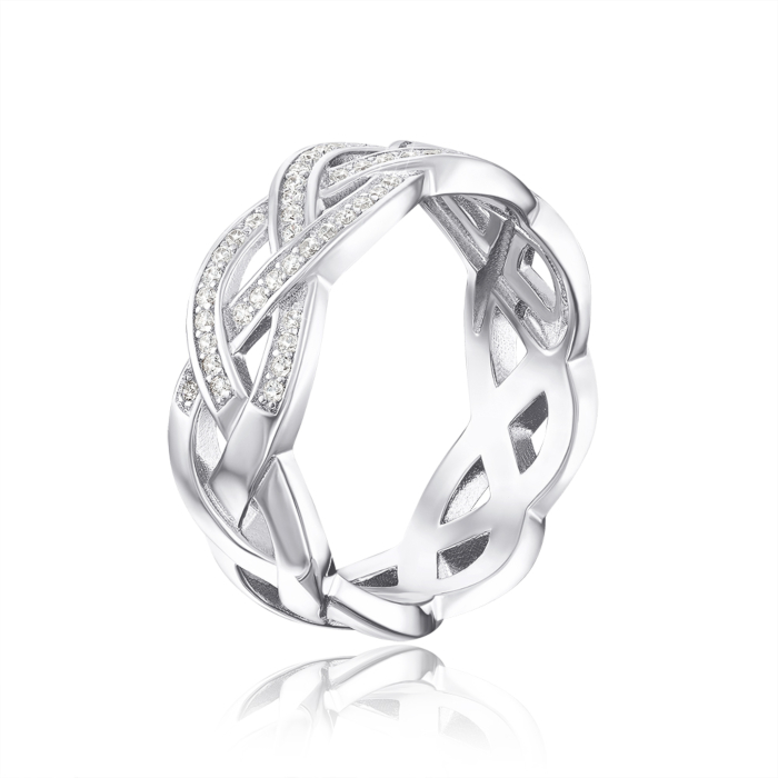 Серебряное кольцо с фианитами. Артикул OL02348A-R/12/1
