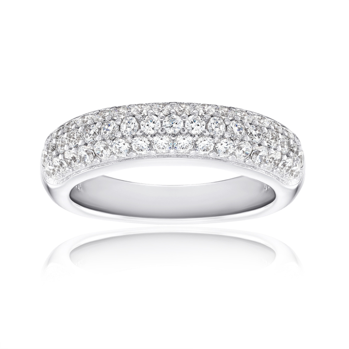 Серебряное кольцо с фианитами. Артикул OL02465A-R/12/1