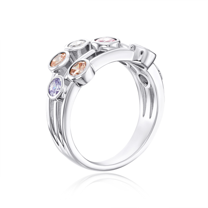 Серебряное кольцо с фианитами. Артикул OL02643B-R/12/1