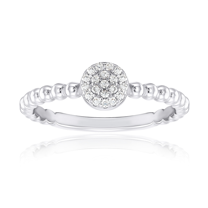 Срібна каблучка з фіанітами. Артикул OL02898A-R/12/1