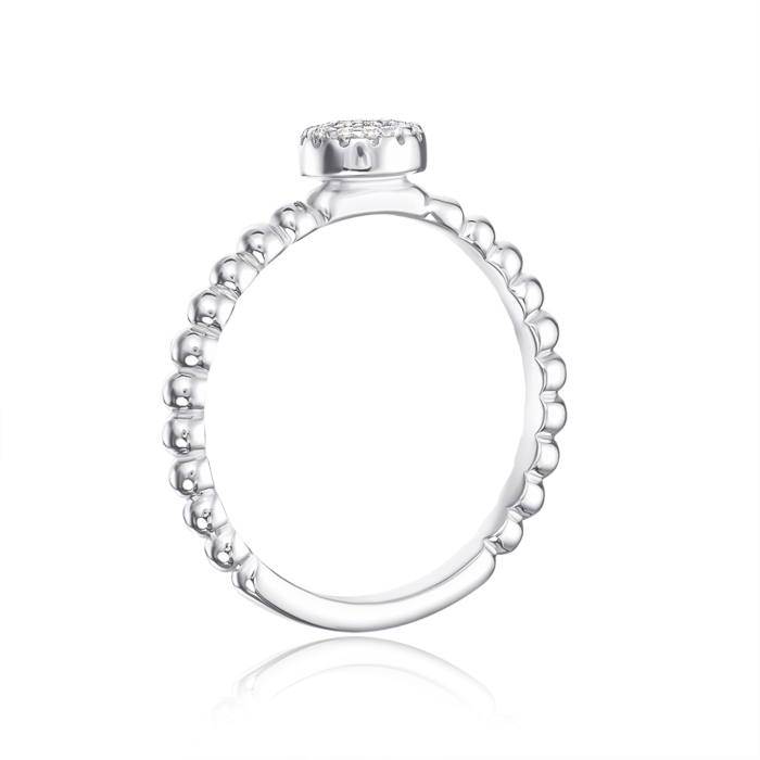 Срібна каблучка з фіанітами. Артикул OL02898A-R/12/1